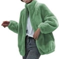 thumbnail image 1 of Sakmal Jackets Women Fleece Plus Size Sherpa Winter Coats Trendy Green Womens Jackets L, 1 of 4