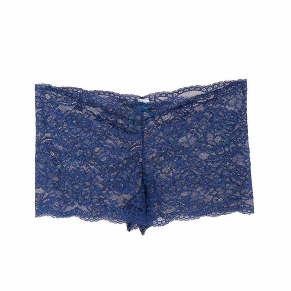 Sakmal Plus Size Ladies Underwear Panties Butt Lifting Lace Crotchless Panties Blue Soft Womens Underwear 5XL