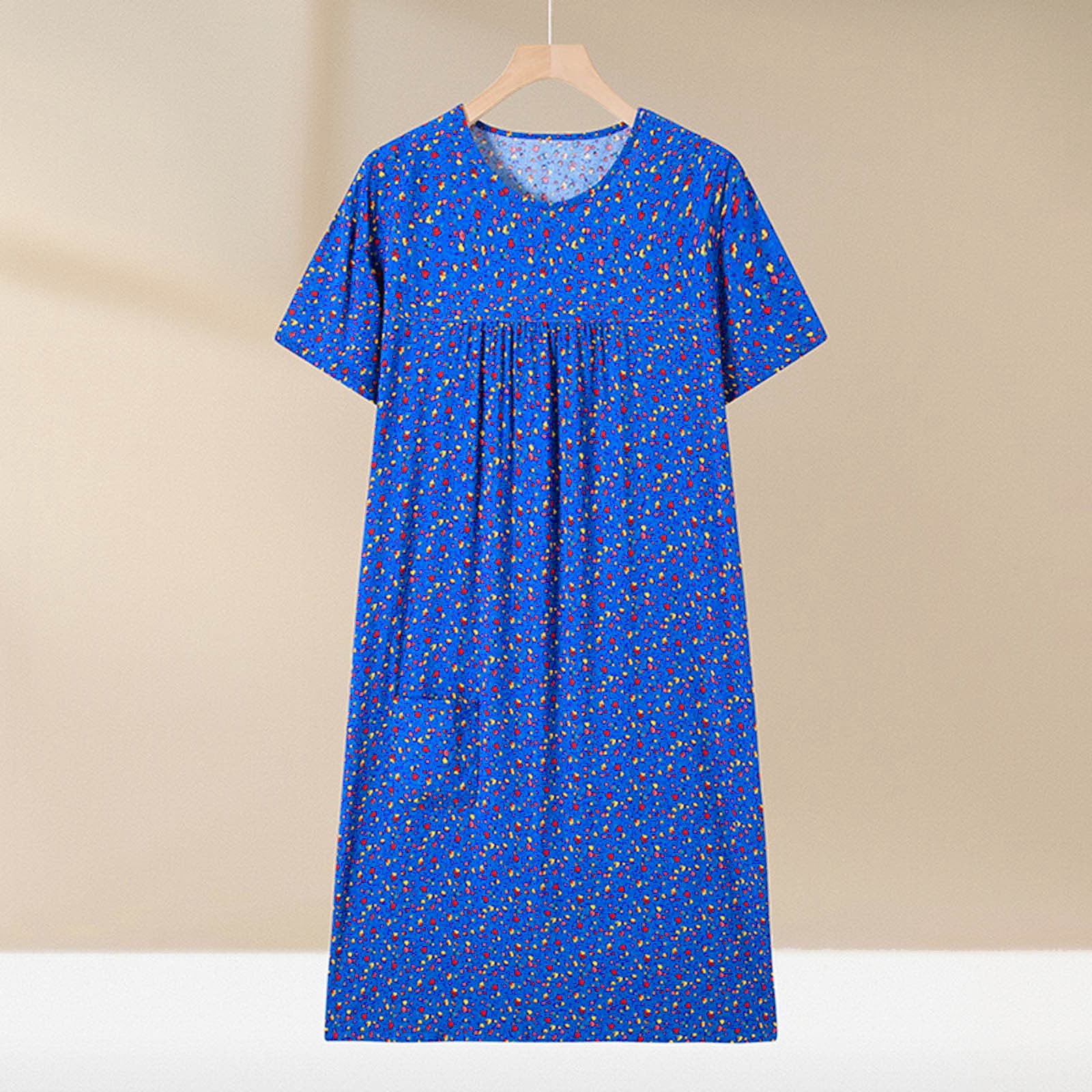 white christmas dresses Long Hawaiian Muumuu Tropical Hibiscus Blue / 3XL
