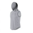 thumbnail image 1 of Sakmal Plus Size Tank Tops for Men Hooded Gray Gray Camisole Muscle Solid Slim Mens Sleeveless T Shirts, 1 of 5