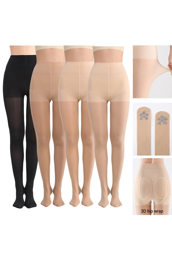 Plus Size Tights for Women 80D Skin Colored Pantyhose Winter Ladies Tight