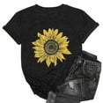 thumbnail image 1 of Sakmal Plus Size Tops for Women Short Sleeve Sunflower Graphic Crew Neck T-Shirts Womens Shirts Plus Size, 1 of 9