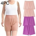 thumbnail image 1 of Sakmal Plus Size Underwear Women Cotton Boxers Boyshorts Seamless Panties Pink Stretch Women's Panties L,4-Pack, 1 of 9