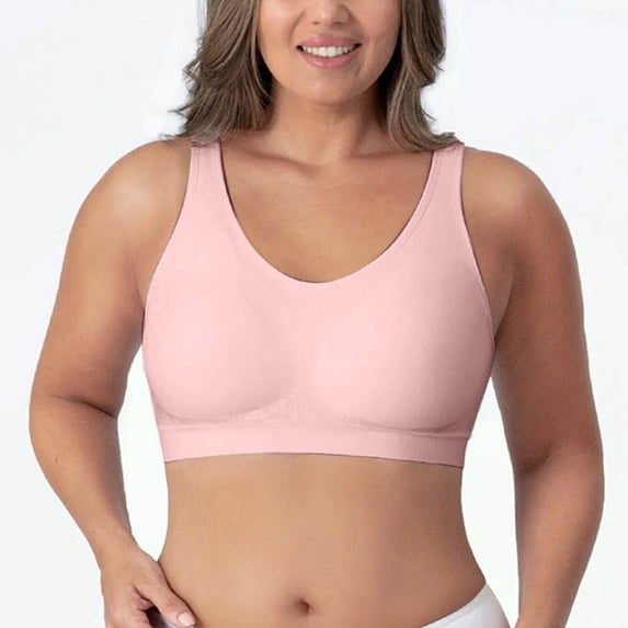Sakmal Plus Size Women's Bras Pink Bralette Full Coverage Lightly Lined Womens T-Shirt Bras XL