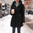 thumbnail image 1 of Sakmal Plus Size Women's Winter Coats Fleece Puffer Long Down Jackets Black Quilted Waterproof Parka Hooded Coats for Women, 1 of 8