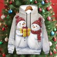 thumbnail image 1 of Sakmal Plus Size Womens Hoodies Cute Christmas Sweatshirts Soft Snowmen Print Hoodies for Women, 1 of 9