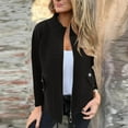 thumbnail image 1 of Sakmal Wool Womens Jackets Fall Black Fleece Plus Size Coats Casual Jackets for Women L, 1 of 5