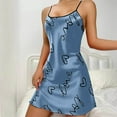 thumbnail image 1 of Sakmal Plus Size Womens Moo Moo Nightgown Casual Blue Short Spaghetti Straps Sleepshirt Sleeveless Heart Print Chemises for Women, 1 of 5
