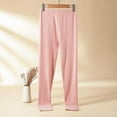 thumbnail image 1 of Sakmal Plus Size Womens Pajama Pants Elastic Waist Fleece Thermal Underwear Pajama Bottoms Soft Pink Ladies Lounge Pants with Pockets, 1 of 9
