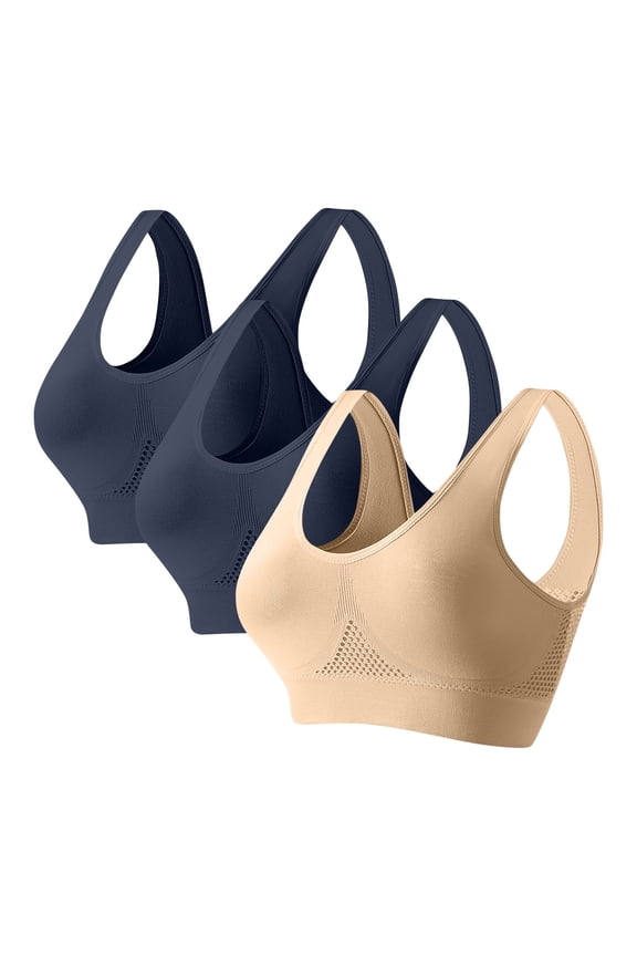 Plus Size Womens Sports Bras High Impact Womens Sports Bras 2X,3-Pack