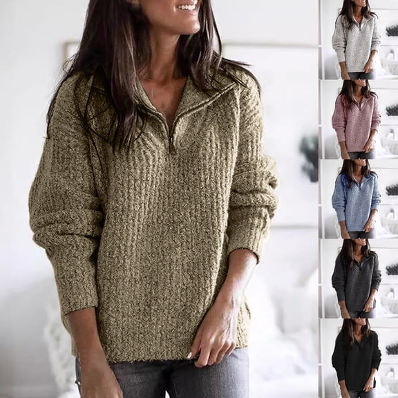 Sakmal Pullover Sweaters for Women V Neck Black Plain Loose Ladies Sweaters L