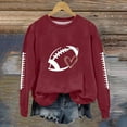 thumbnail image 1 of Sakmal Pullover Sweatshirts Women Game Day Football Workout Red Sweatshirts Fashion Long Sleeve Shirts, 1 of 5