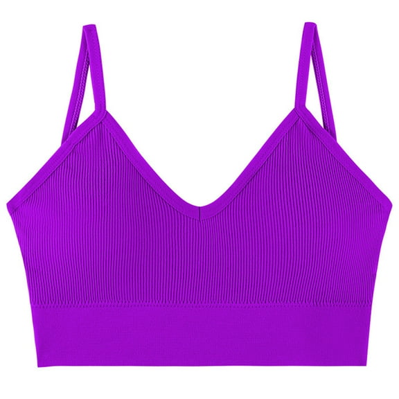 Sakmal Purple Bralettes for Women with Support Jelly Smoothing Stretch Bras for Ladie L