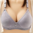 thumbnail image 1 of Sakmal Push Up Bralettes for Women Seamless Lace Back Smoothing Purple Bras for Ladies XL, 1 of 4