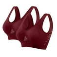 thumbnail image 1 of Sakmal Push Up Bralettes for Women with Support Sport Smoothing Red Lightly Lined T-Shirt Bras for Women M, 1 of 4