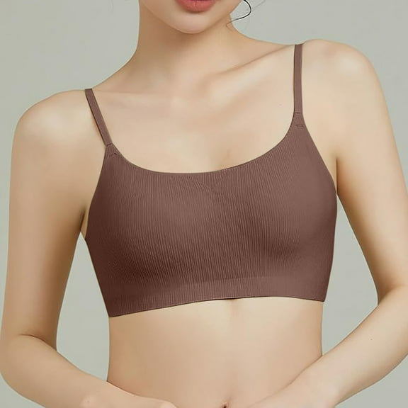 Sakmal Push Up Bras for Women Brown Bralette Minimizer Molded Cup Womens Bras M
