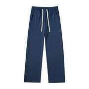 Sakmal Quick Dry Mens and Big Mens Sweatpants 3-Pack Open Bottom Stretchy Wide Leg Pants High Waisted Spring Blue Mens Sweatpants 3XL