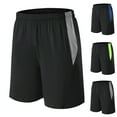 thumbnail image 1 of Sakmal Quick Dry Mens Athletic Shorts Gym Workout Knee Length with Pockets Summer Blue 9 Inch Solid Mens Shorts L, 1 of 8