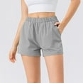 thumbnail image 1 of Sakmal Quick Dry Women's Shorts Spandex Gym Running Gray 5" Stretchy Mid Rise Athletic Shorts with Pockets, 1 of 5