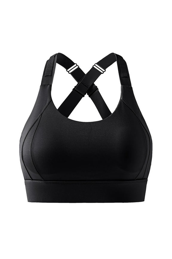 Racerback Sports Bras for Women High Support Fleece Lined Compression Running Crop Top for Women L