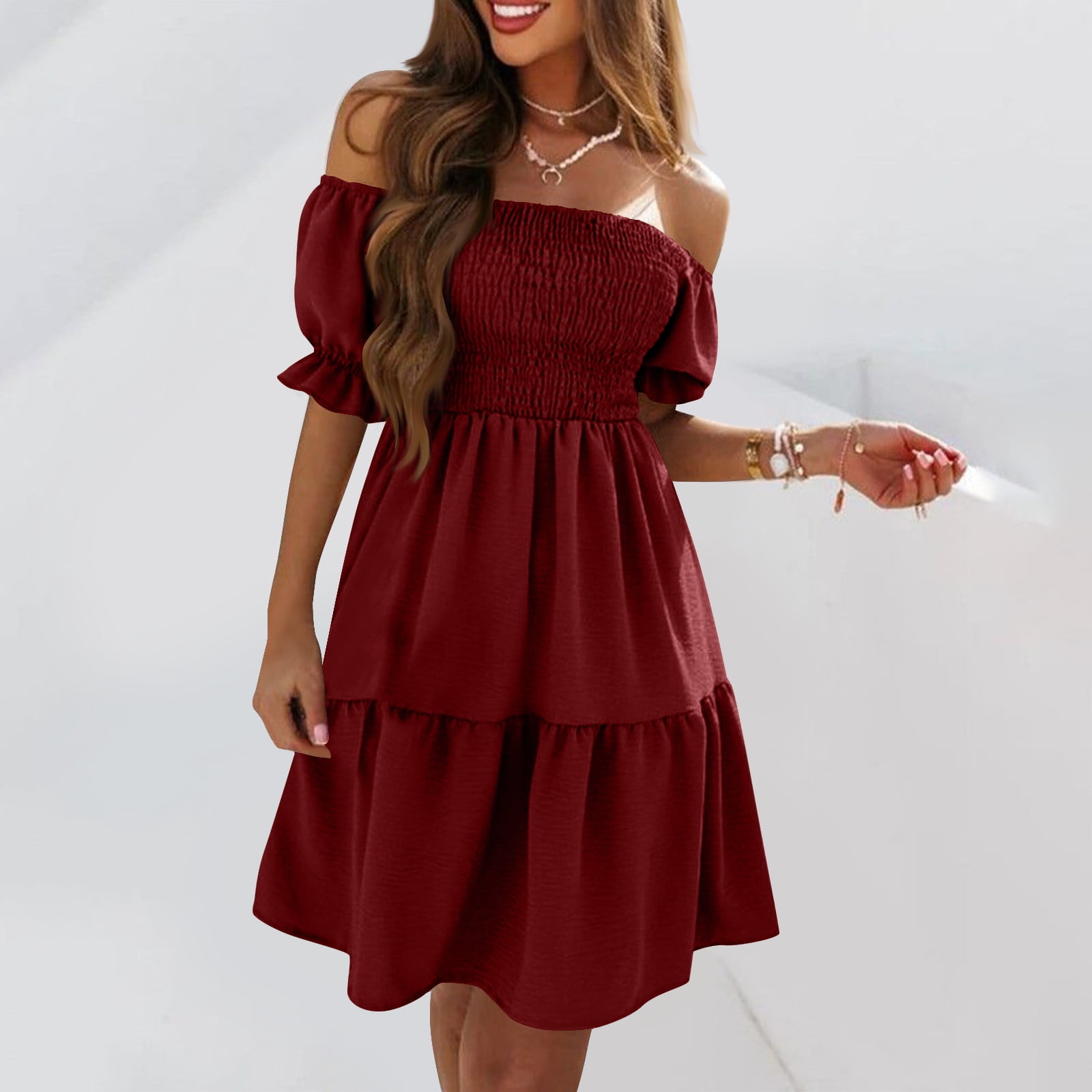 graduation dress attire 9 Summer Wedding Guest Dresses Under $50 from Amazon Blue And Pink Floral blackbmd Size:4/37