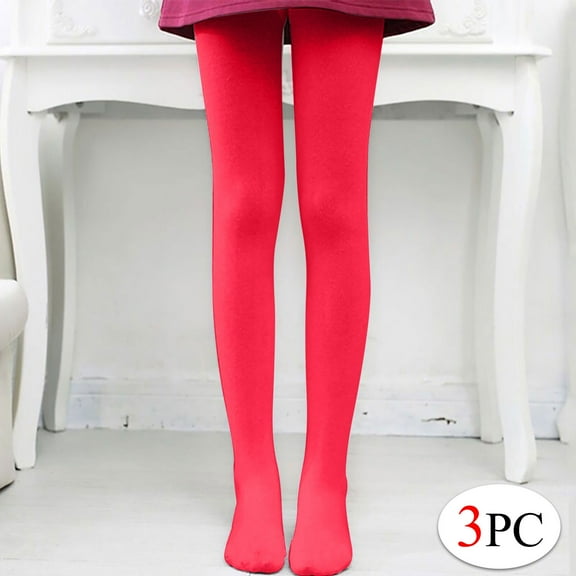 Sakmal Red Fleece Lined Tights Women Dance 3 Pair Thermal Pantyhose Soft Ladies Tight