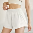 thumbnail image 1 of Sakmal Running Womens Shorts White Workout Quick Dry Gym Mid Rise 5" Athletic Shorts with Pockets, 1 of 9
