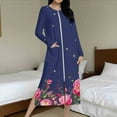 thumbnail image 1 of Sakmal Satin Women's Robes Zip Front Long Length Kimono Loungewear for Women Cozy Womens Robe with Pockets, 1 of 9