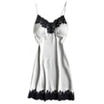 thumbnail image 1 of Sakmal Nightgowns Women Lace Chemises White Loungewear Sleeveless Chemises for Women, 1 of 4
