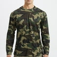 thumbnail image 1 of Sakmal Shirts for Men Long Sleeve Quick Drying Crew Neck T-Shirt Uv Protection Breathable Camouflage Summer Daily Tops, 1 of 3