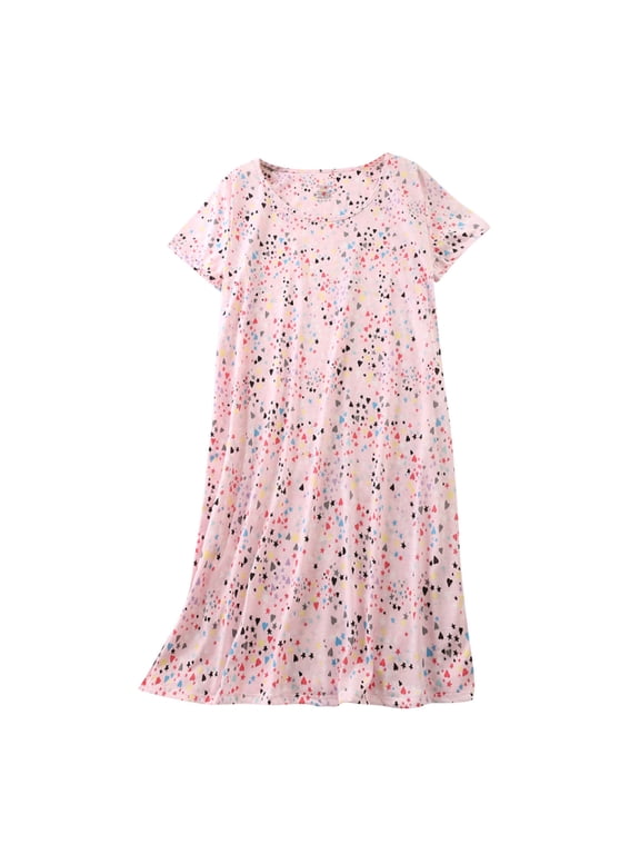 Short Nightgowns for Women Short Sleeve Cute Graphic Moomoo Nightshirt Casual Regular Fit Crew Neck Womens Sleepwear