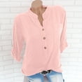 thumbnail image 1 of Sakmal Short Sleeve Ladies Tops Pink V-Neck Graphic T-Shirts Plus Size Ladies Shirts, 1 of 3