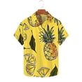 thumbnail image 1 of Sakmal Short Sleeve Men'S T-Shirts Collared Yellow Tee Graphic Hawaiian Shirts Button Casual Tops for Mens, 1 of 5
