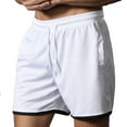 thumbnail image 1 of Sakmal Shorts Men Bermuda with Pockets Solid White 7 Inch Lightweight Mens Shorts 2XL, 1 of 4