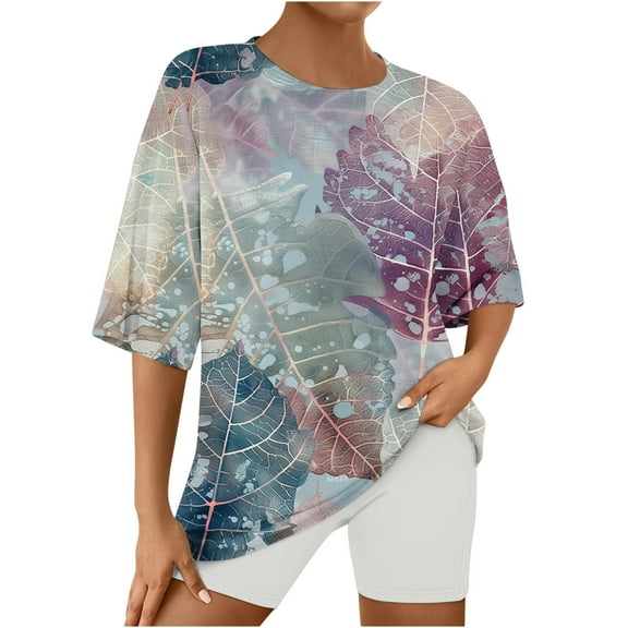 Sakmal Shorts Pant Pajamas for Women Trendy Elbow-Length Graphic Comfy Loose Fit Women'S Sleepwear