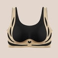 thumbnail image 1 of Sakmal Side Smoothing Women's Bras Bralette Balconette Black Double Support T-Shirt Bras for Women 2X, 1 of 5