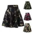 thumbnail image 1 of Sakmal Skirt Women Pleated Athletic Green Mini Ruffle Camouflage Skirts for Women, 1 of 3