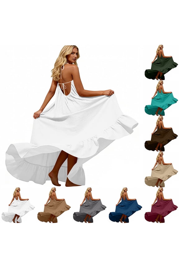 Sleep Tank Moo Moos for Women Linen Nightgown Sleeveless Flowy Crew Neck Solid Lightweight Womens Nightgown L