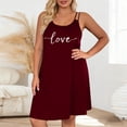thumbnail image 1 of Sakmal Sleep Tank Moo Moos for Women Sleeveless Love Print Crew Neck Cute Womens Nightgown M, 1 of 6