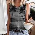 thumbnail image 1 of Sakmal Sleeveless Tank Tops for Women Gray Crew Neck Trendy Graphic Breathable Lightweight Summer Casual Tank Tops, 1 of 5