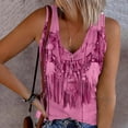 thumbnail image 1 of Sakmal Sleeveless Tees for Women V-Neck Ethnic Vintage Shirts Going Out Tops, 1 of 5
