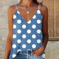 thumbnail image 1 of Sakmal Sleeveless Womens Tank Tops Summer Blue V-Neck Lightweight Polka Dot Comfort Fit Comfort Ladies Tank Tops, 1 of 6