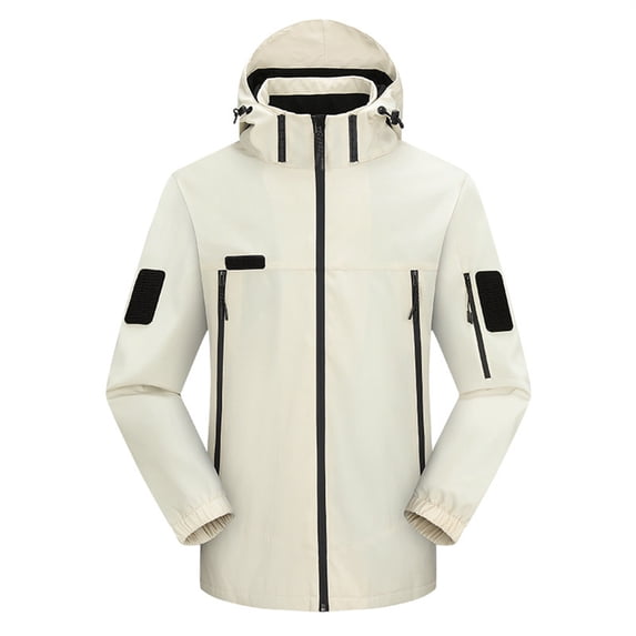 Sakmal Snow Wear Coats for Women Plus Size White Long Sleeve Breathable Solid with Hoods Lightweight Outdoor Hiking Jackets for Women Plus Size