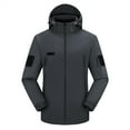 thumbnail image 1 of Sakmal Snow Wear Coats for Women Plus Size Gray Long Sleeve Breathable Solid with Hoods Lightweight Outdoor Hiking Jackets for Women Plus Size, 1 of 2