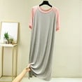 thumbnail image 1 of Sakmal Soft Mumu Nightgownss for Women Short Sleeve Cotton Sleep Dress Solid Long Nightgowns for Women M, 1 of 5