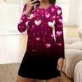 thumbnail image 1 of Sakmal Soft Mumu Nightgownss for Women Valentines Love Long Sleeve Sleepwear Heart Print Knee Length Nightgowns for Women L, 1 of 6