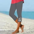 thumbnail image 1 of Sakmal Soft Women Leggings Gray Summer High Waisted Trendy Yoga Pants Gemstone Athletic Cropped Leggings, 1 of 5