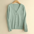thumbnail image 1 of Sakmal Soft Womens Cardigan Sweaters Plus Size Button Down Loose Cardigan Long Sleeve Green Sweater Top, 1 of 9