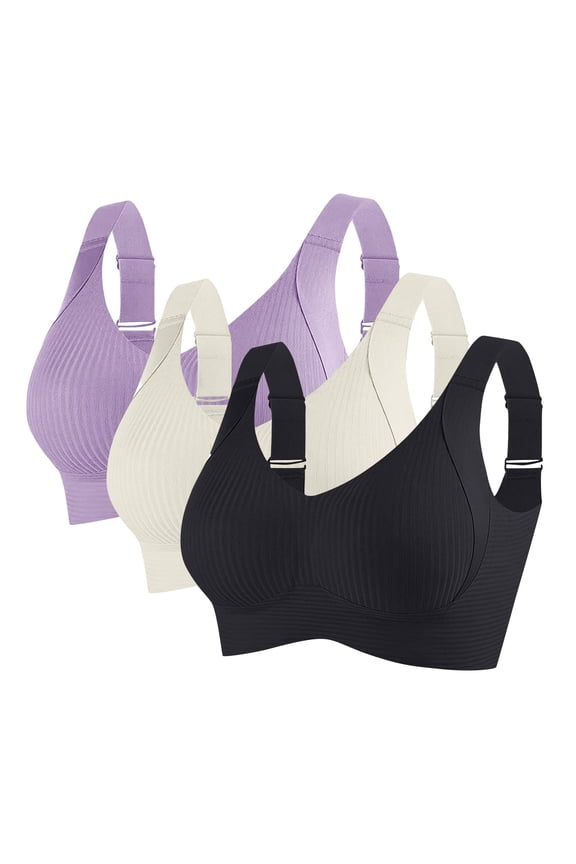 Sports Bras for Women High Support Plus Size Workout Womens Sports Bras 3X,3-Pack