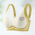thumbnail image 1 of Sakmal Sports Bras for Women Spaghetti Straps Workout Gym Push Up Yellow Patchwork Womens Sports Bras L, 1 of 5